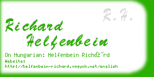 richard helfenbein business card